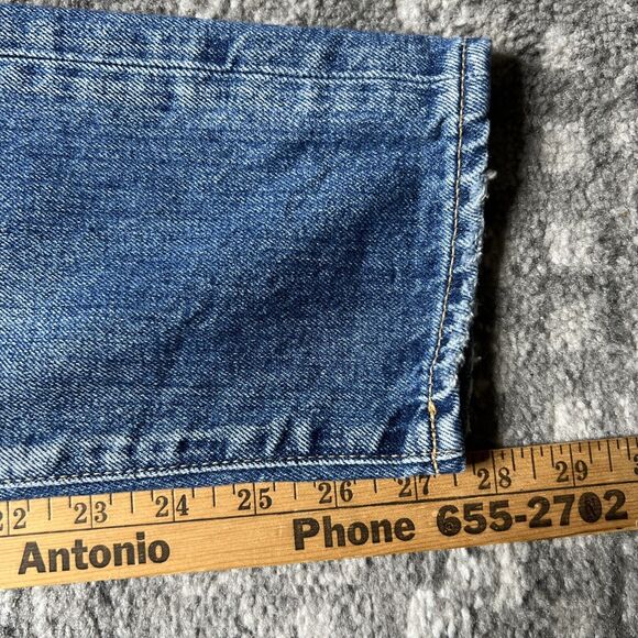 Moussy Vintage Bowie Selvedge Patch Tapered Straight Jeans Womens Size 26 - Picture 10 of 14